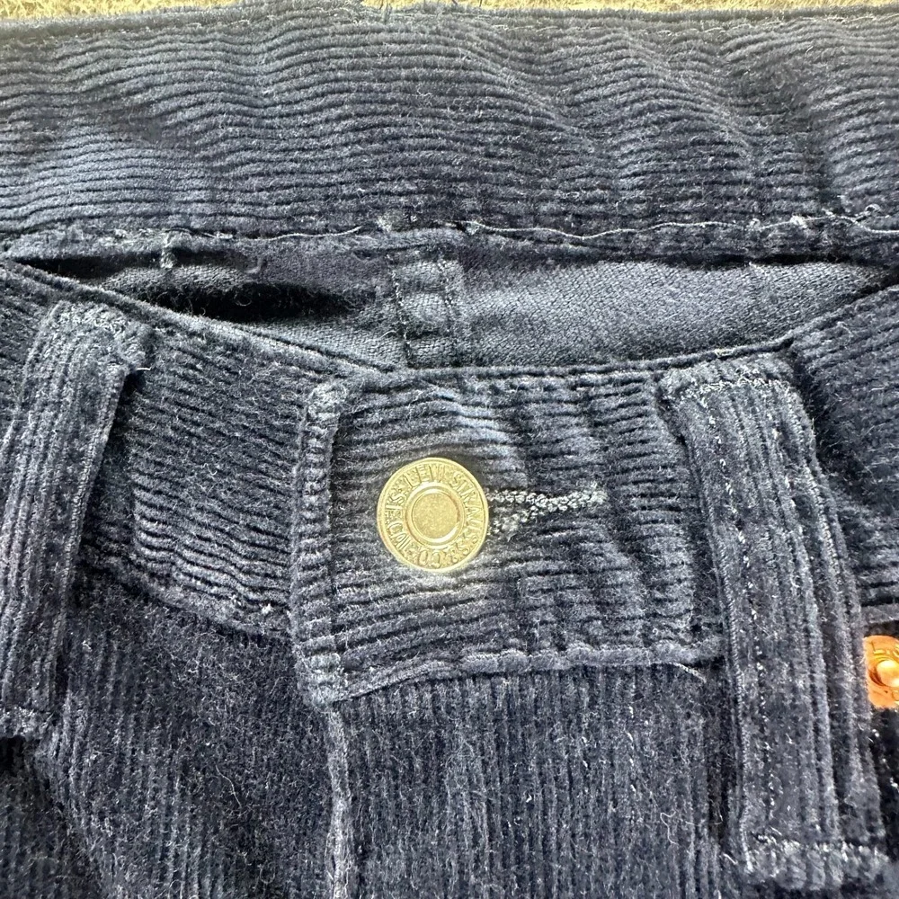 Levi's 511 Pant Mens 30x27 Blue Corduroy Chino Straight Business Preppy Career